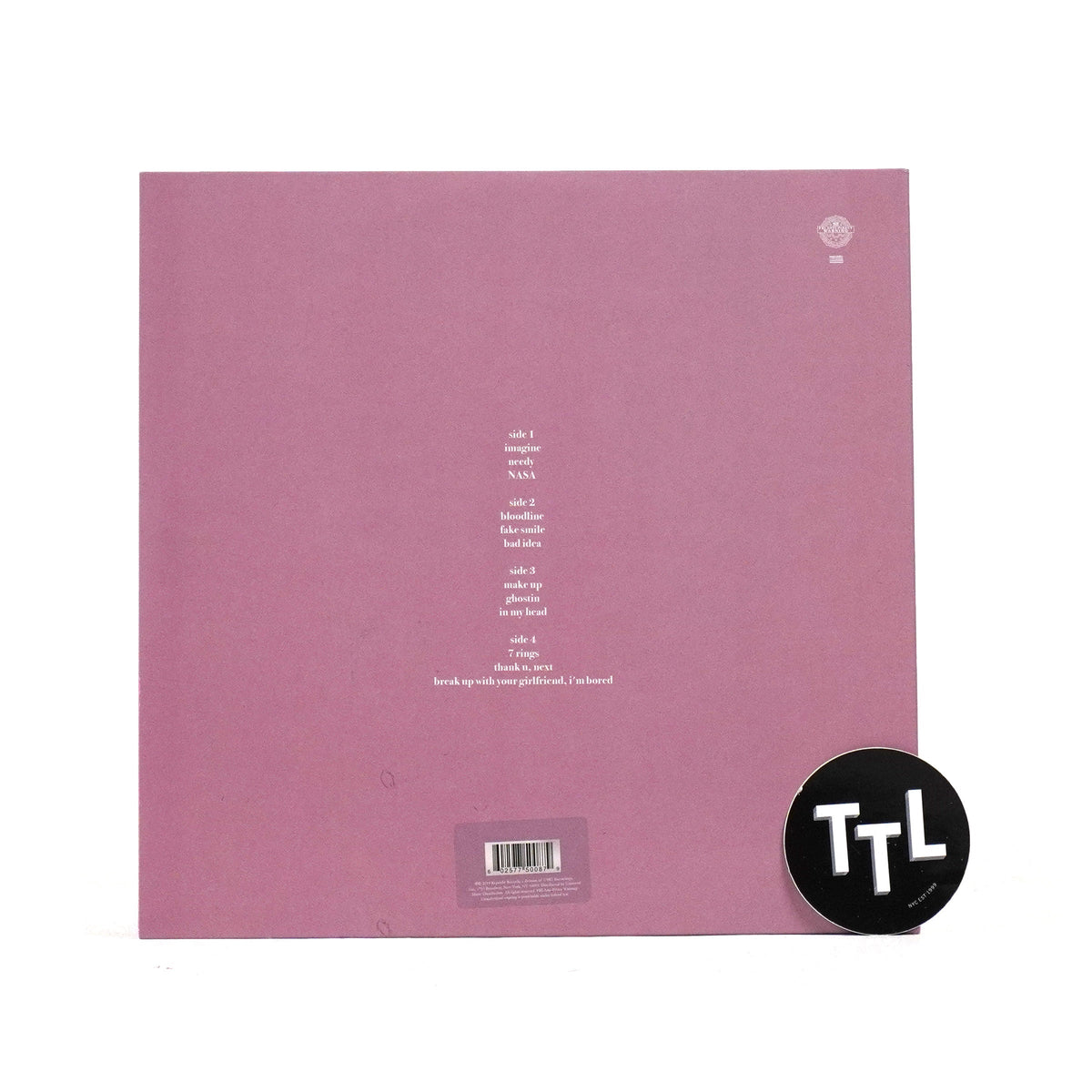 Ariana Grande: Thank U, Next (Clear Colored Vinyl) Vinyl 2LP